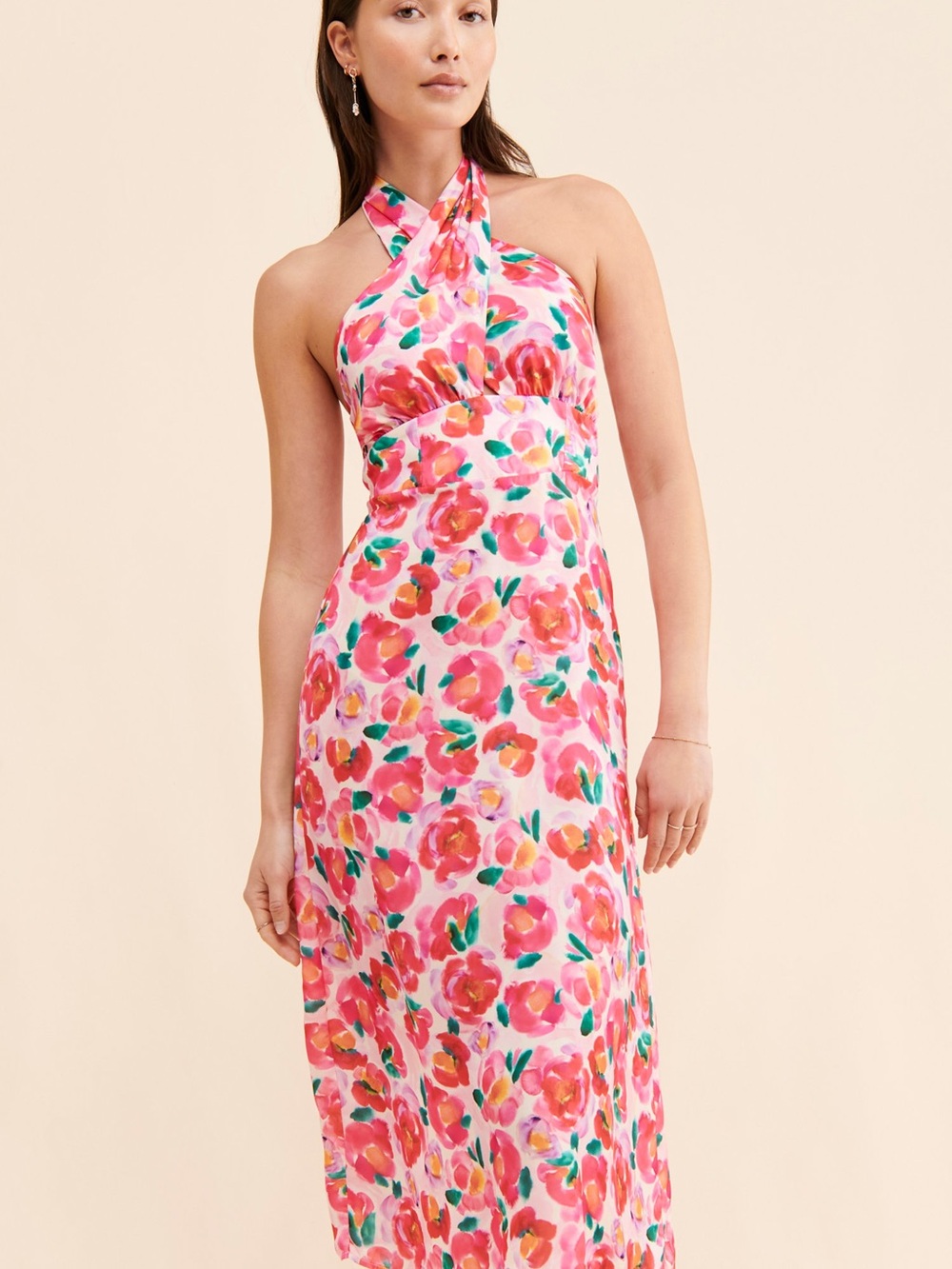 Tatiana Halter Midi Dress Size 4